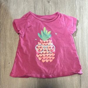 Pink Pineapple Graphic Kids T-Shirt